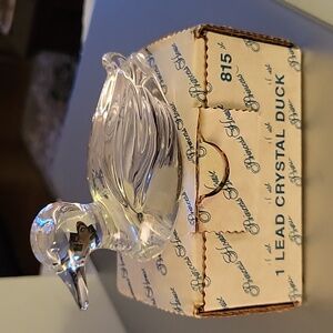 PRINCESS HOUSE Lead Crystal Duck 815 24% lead Crystal 4"L x 2.5"H New in box